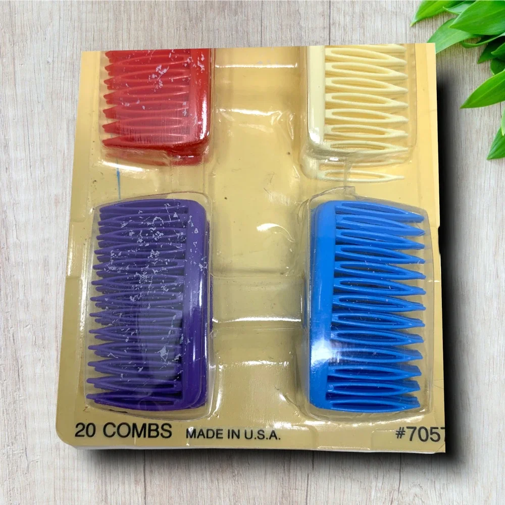 Vintage NEW 1982 GOODY Tuck Mini Combs 24 Ct #550 #7507 Multicolor Packaged